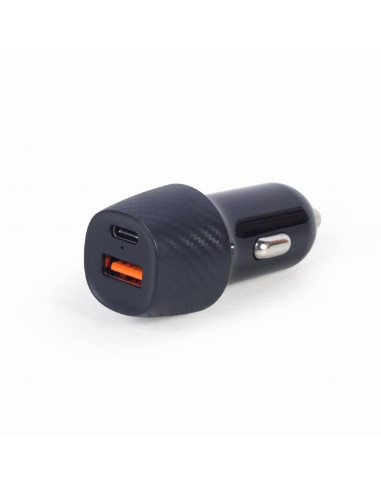 MOBILE CHARGER CAR USB QC3.0/USB-C TA-U2QC3-CAR-02 GEMBIRD