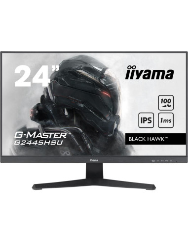 LCD Monitor, IIYAMA, G2445HSU-B1, 24", Panel IPS, 1920x1080, 16:9, 100Hz, Matte, 1 ms, Speakers, Tilt, Colour Black, G2445HSU-B