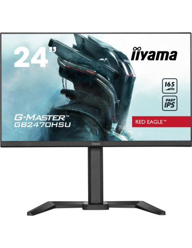 LCD Monitor, IIYAMA, GB2470HSU-B5, 24", Panel IPS, 1920x1080, 16:9, 165Hz, Matte, 0.8 ms, Speakers, Pivot, Height adjustable, T