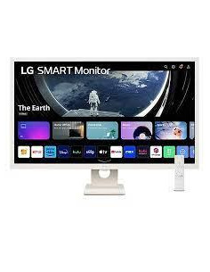 LCD Monitor, LG, 32SR50F-W, 31.5", Smart, Panel IPS, 1920x1080, 16:9, 8 ms, Speakers, Tilt, Colour White, 32SR50F-W