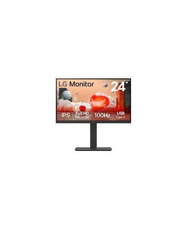 LCD Monitor, LG, 23.8", Business, Panel IPS, 1920x1080, 16:9, 100 Hz, 5 ms, Swivel, Pivot, Height adjustable, Tilt, 24BA650-B