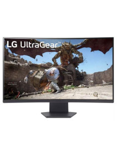 LCD Monitor, LG, 32GS60QC-B, 32", Gaming/Curved, Panel VA, 2560x1440, 16:9, 180 Hz, Matte, 1 ms, Tilt, 32GS60QC-B