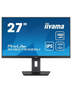 LCD Monitor, IIYAMA, 27", Business, Panel IPS, 2560x1440, 16:9, 100Hz, Matte, 1 ms, Speakers, Swivel, Pivot, Height adjustable,