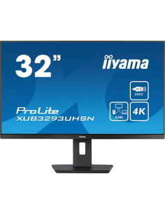 LCD Monitor, IIYAMA, XUB3293UHSN-B5, 32", 4K, Panel IPS, 3840x2160, 16:9, Matte, 5 ms, Speakers, Swivel, Height adjustable, Til