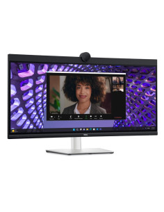 LCD Monitor, DELL, P3424WEB, 34", Curved/21 : 9, Panel IPS, 3440x1440, 21:9, 60Hz, 5 ms, Speakers, Camera 4MP, Swivel, Height a