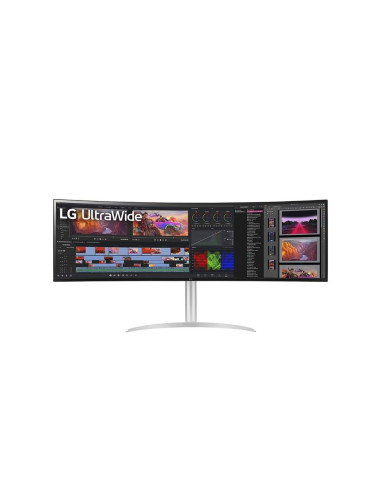 LCD Monitor, LG, 49WQ95C-W, 49", Curved, Panel IPS, 5120x1440, 32:9, Matte, 5 ms, Speakers, Swivel, Height adjustable, Tilt, 49