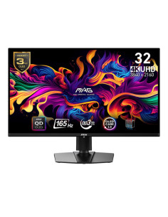 Monitor, MSI, 31.5", Gaming, Panel QD-OLED, 3840x2160, 16:9, 165Hz, 0.03 ms, Swivel, Pivot, Height adjustable, Tilt, Colour Bla