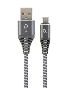 CABLE USB-C 1M SPACEGREY/WHITE/CC-USB2B-AMCM-1M-WB2 GEMBIRD