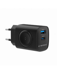 CHARGER USB 2IN1 20W 2PORT/TA-UC-PDQCW20-01-BK GEMBIRD