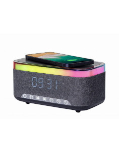 MOBILE CHARGER WRL&ALARM CLOCK/DAC-SPKBT-QC15-BK GEMBIRD