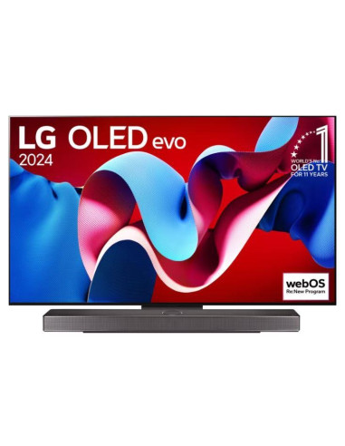 TV Set, LG, 55", OLED/4K/Smart, 3840x2160, Wireless LAN, Bluetooth, webOS, Black, OLED55C41LA