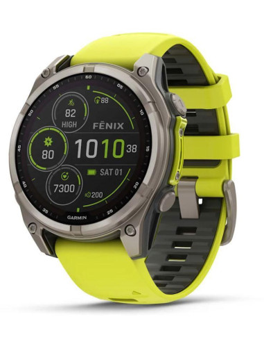 SMARTWATCH FENIX 8 SAPP. SOLAR/YELLOW 010-02907-21 GARMIN