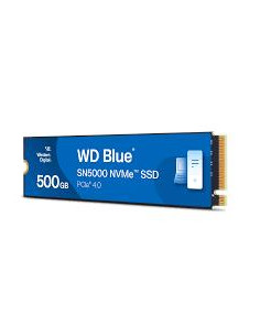 SSD, WESTERN DIGITAL, Blue SN5000, 500GB, M.2, PCIe Gen4, NVMe, Write speed 4000 MBytes/sec, Read speed 5000 MBytes/sec, 2.38mm