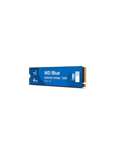 SSD, WESTERN DIGITAL, Blue SN5000, 4TB, M.2, PCIe Gen4, NVMe, Write speed 5000 MBytes/sec, Read speed 5500 MBytes/sec, 2.38mm, 