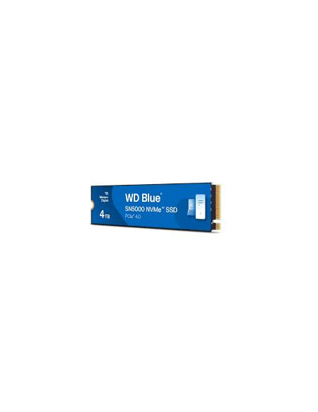 SSD, WESTERN DIGITAL, Blue SN5000, 4TB, M.2, PCIe Gen4, NVMe, Write speed 5000 MBytes/sec, Read speed 5500 MBytes/sec, 2.38mm, 