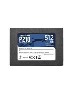 SSD, PATRIOT, P210, 512GB, SATA 3.0, Write speed 430 MBytes/sec, Read speed 520 MBytes/sec, 2,5", TBW 240 TB, P210S512G25