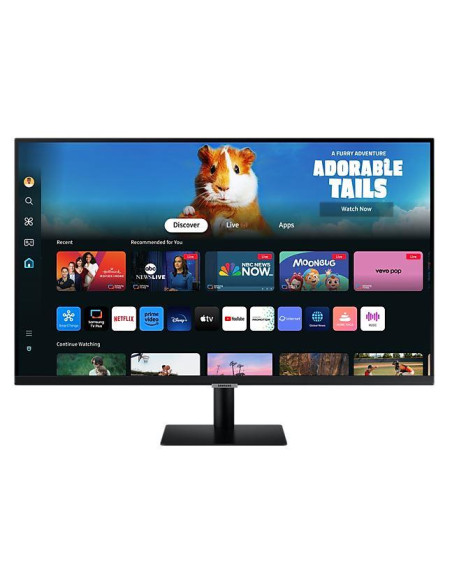 LCD Monitor, SAMSUNG, 27", TV Monitor/Smart, Panel VA, 1920x1080, 16:9, 60Hz, Matte, 4 ms, Speakers, Tilt, Colour Black, LS27DM