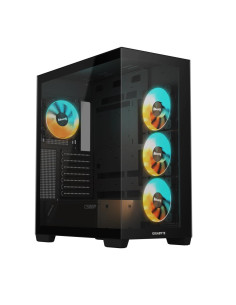 Case, GIGABYTE, GB-C500P ST, MidiTower, Case product features Transparent panel, ATX, MicroATX, MiniITX, Colour Black, GB-C500P