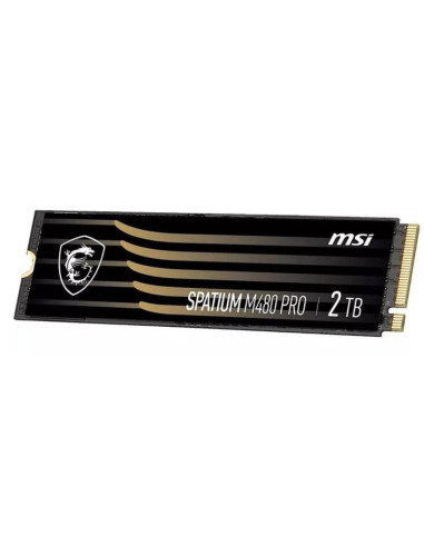 SSD, MSI, SPATIUM M480 PRO, 2TB, M.2, PCIe Gen4, NVMe, 3D NAND, Write speed 7000 MBytes/sec, Read speed 7400 MBytes/sec, 2.15mm