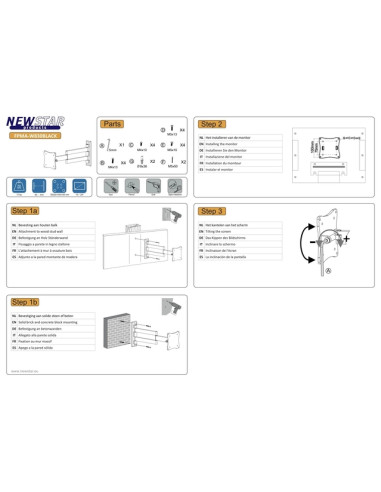 TV SET ACC WALL MOUNT 10-24"/FPMA-W830BLACK NEOMOUNTS