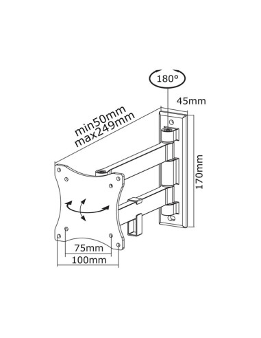 TV SET ACC WALL MOUNT 10-24"/FPMA-W820BLACK NEOMOUNTS