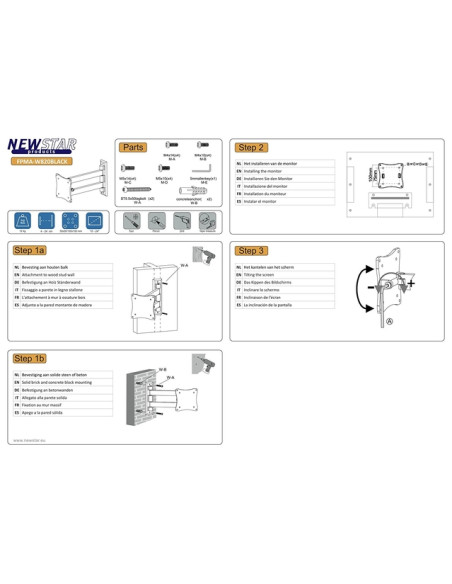 TV SET ACC WALL MOUNT 10-24"/FPMA-W820BLACK NEOMOUNTS TV SET ACC WALL MOUNT 10-24"/FPMA-W820BLACK NEOMOUNTS
