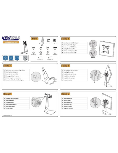 TV SET ACC DESK MOUNT 10-27"/FPMA-D850BLACK NEOMOUNTS TV SET ACC DESK MOUNT 10-27"/FPMA-D850BLACK NEOMOUNTS