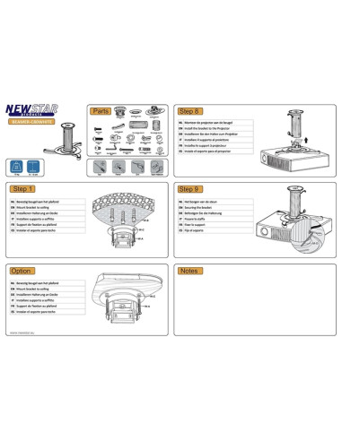 PROJECTOR ACC CEILING MOUNT/BEAMER-C80WHITE NEOMOUNTS