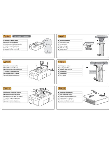 PROJECTOR ACC CEILING MOUNT/BEAMER-C80WHITE NEOMOUNTS