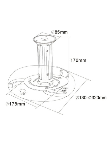 PROJECTOR ACC CEILING MOUNT/15KG BEAMER-C80 NEOMOUNTS PROJECTOR ACC CEILING MOUNT/15KG BEAMER-C80 NEOMOUNTS