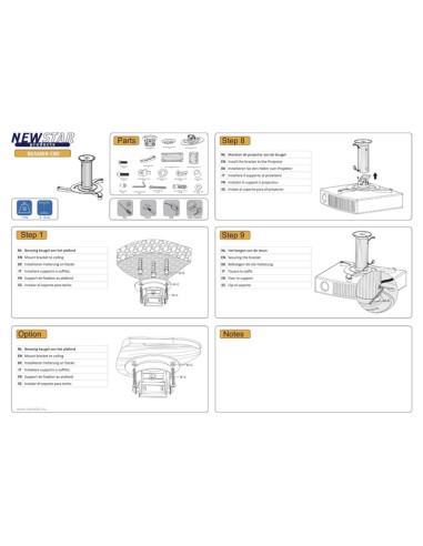 PROJECTOR ACC CEILING MOUNT/15KG BEAMER-C80 NEOMOUNTS