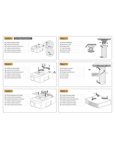 PROJECTOR ACC CEILING MOUNT/15KG BEAMER-C80 NEOMOUNTS