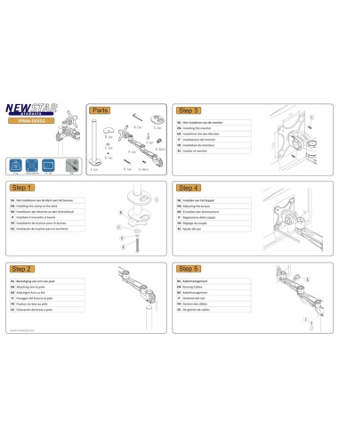 TV SET ACC DESK MOUNT SILVER/10-26" FPMA-D935G NEOMOUNTS