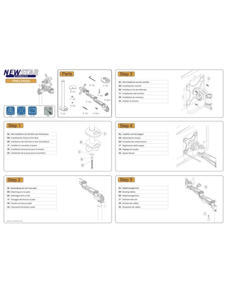 TV SET ACC DESK MOUNT SILVER/10-26" FPMA-D935G NEOMOUNTS TV SET ACC DESK MOUNT SILVER/10-26" FPMA-D935G NEOMOUNTS