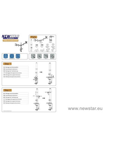 TV SET ACC DESK MOUNT 10-24"/FPMA-D1330DSILVER NEOMOUNTS