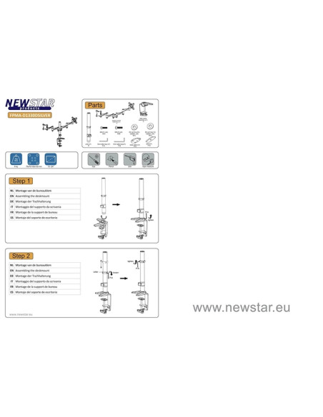 TV SET ACC DESK MOUNT 10-24"/FPMA-D1330DSILVER NEOMOUNTS TV SET ACC DESK MOUNT 10-24"/FPMA-D1330DSILVER NEOMOUNTS