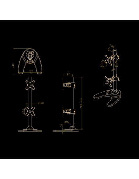 TV SET ACC DESK MOUNT BLACK/10-24" FPMA-D700DDV NEOMOUNTS TV SET ACC DESK MOUNT BLACK/10-24" FPMA-D700DDV NEOMOUNTS