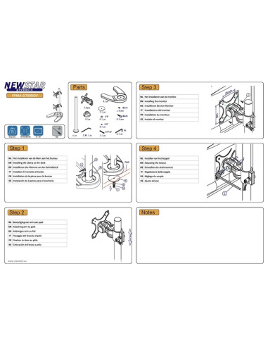 TV SET ACC DESK MOUNT BLACK/10-24" FPMA-D700DDV NEOMOUNTS