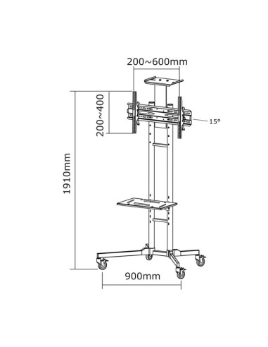 TV SET ACC FLOOR STAND BLACK/32-55" PLASMA-M1700E NEOMOUNTS