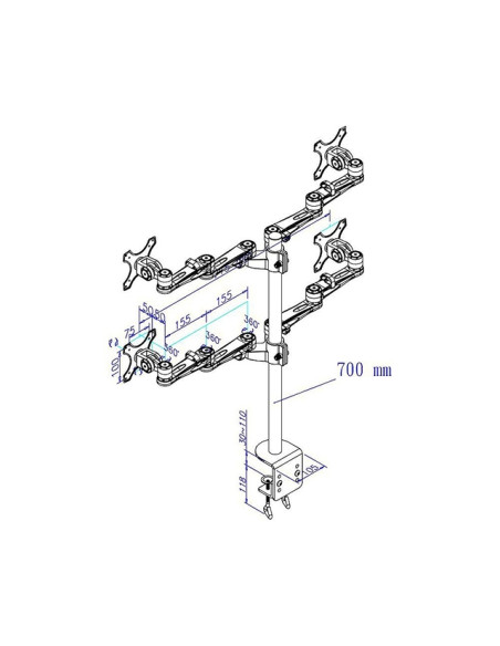 TV SET ACC DESK MOUNT SILVER/10-26" FPMA-D935D4 NEOMOUNTS TV SET ACC DESK MOUNT SILVER/10-26" FPMA-D935D4 NEOMOUNTS