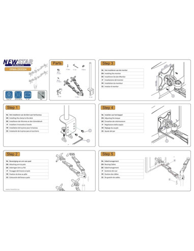 TV SET ACC DESK MOUNT SILVER/10-26" FPMA-D935D4 NEOMOUNTS