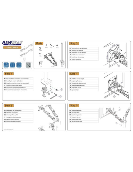 TV SET ACC DESK MOUNT SILVER/10-26" FPMA-D935D4 NEOMOUNTS TV SET ACC DESK MOUNT SILVER/10-26" FPMA-D935D4 NEOMOUNTS