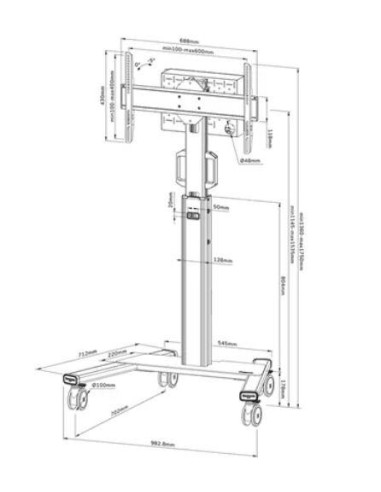 MONITOR ACC FLOOR STAND 37-75"/FL50S-825BL1 NEOMOUNTS