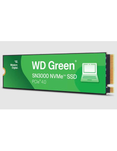 SSD, WESTERN DIGITAL, Green, 500GB, M.2, PCIe Gen4, NVMe, Write speed 4100 MBytes/sec, Read speed 5000 MBytes/sec, 2.3mm, TBW 1