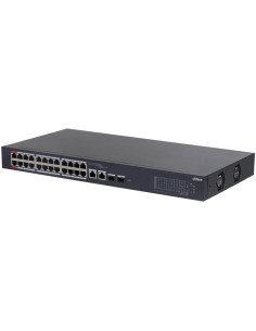 Switch, DAHUA, CS4226-24ET-240, Desktop/pedestal, Rack 1U, 24x10Base-T / 100Base-TX, 2x10/100/1000BASE-T/SFP combo, 2, 26, PoE 