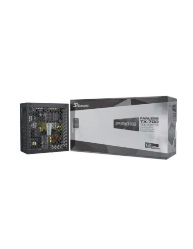 Power Supply, SEASONIC, PRIME FANLESS TX, 700 Watts, Efficiency 80 PLUS TITANIUM, MTBF 100000 hours, PRIME-TX-700