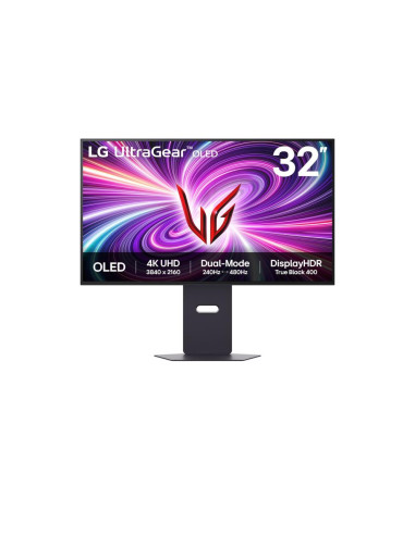 Monitor, LG, 32GS95UV-B, 32", Gaming/4K, Panel OLED, 3840x2160, 16:9, 240 Hz, Matte, 0.03 ms, Speakers, Swivel, Pivot, Height a