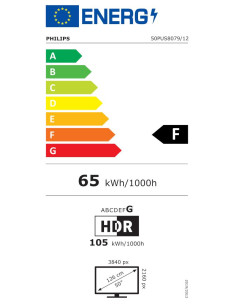 TV Set, PHILIPS, 50", 4K/Smart, 3840x2160, Wireless LAN, Bluetooth, Titan OS, 50PUS8079/12