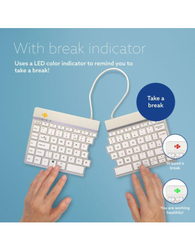 KEYBOARD WRL SPLIT BREAK/WHITE RGOSBUKWLWH R-GO TOOLS