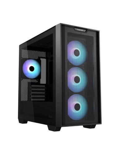 Case, ASUS, A21 PLUS, MidiTower, Case product features Transparent panel, Not included, MicroATX, MiniITX, Colour Black, A21PLU